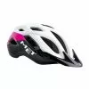 Casco Met Crossover Blanco Y Lila 2017 -Bicis comercio casco met crossover blanco y lila 2017