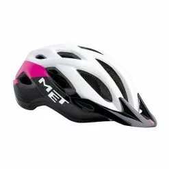 Casco Met Crossover Blanco Y Lila 2017