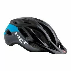 Casco Met Crossover Negro Y Cyan 2017