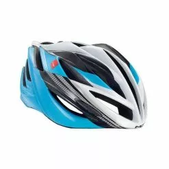 Casco Met Forte Cyan Y Blanco