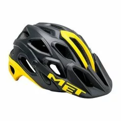 Casco Met Lupo Negro Y Amarillo