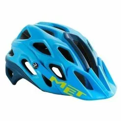 Casco Met Lupo Verde Y Cyan