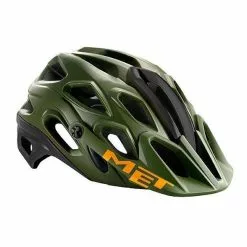 Casco Met Lupo Verde Y Naranja