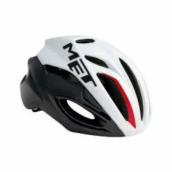 Casco Met Rivale Blanco Negro Y Rojo