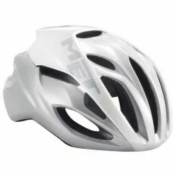 Casco Met Rivale Blanco Y Plata