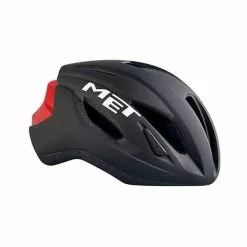 Casco Met Strale Negro Y Rojo