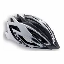 Casco Met Veleno Blanco Y Negro Mate