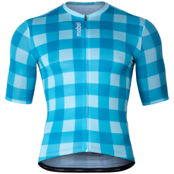 MAILLOT MOBEL MANGA CORTA BLUE QUADRO